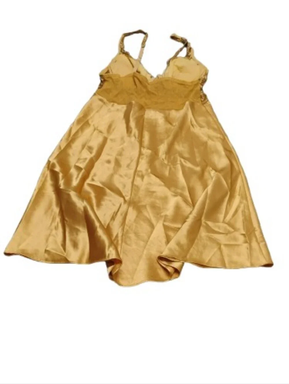 Vintage 2000s Victoria's Secret Lace Satin Slip Dress Sz S - Picture 2 of 6